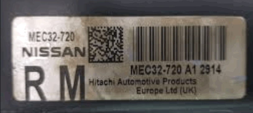 Hitachi Engine ECU, Nissan, MEC32-720, A1, 2914, RM