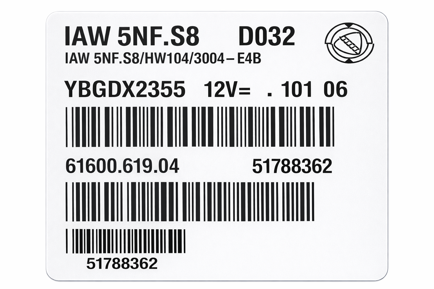 Plug & Play Magneti Marelli Engine ECU, Fiat Panda 1.2,  IAW5NFS8, IAW 5NF.S8, 6160061904, 61600.619.04, 51788362