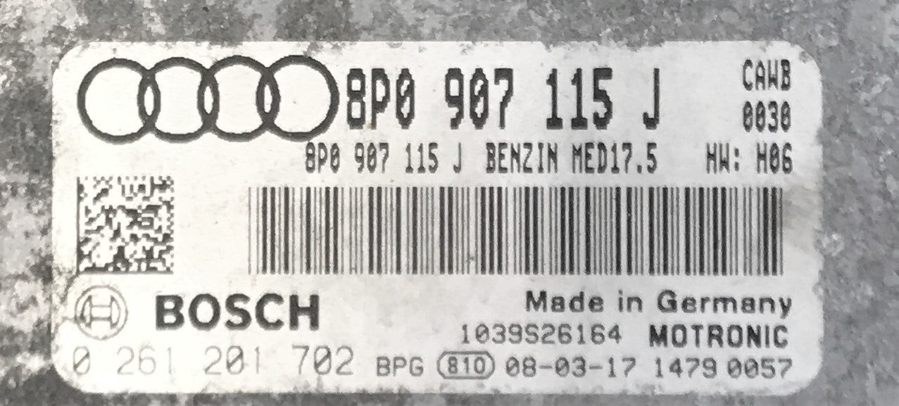 VW, 0261201702, 0 261 201 702, 8P0907115J, 8P0 907 115 J, MED17.5