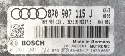 VW, 0261201702, 0 261 201 702, 8P0907115J, 8P0 907 115 J, MED17.5