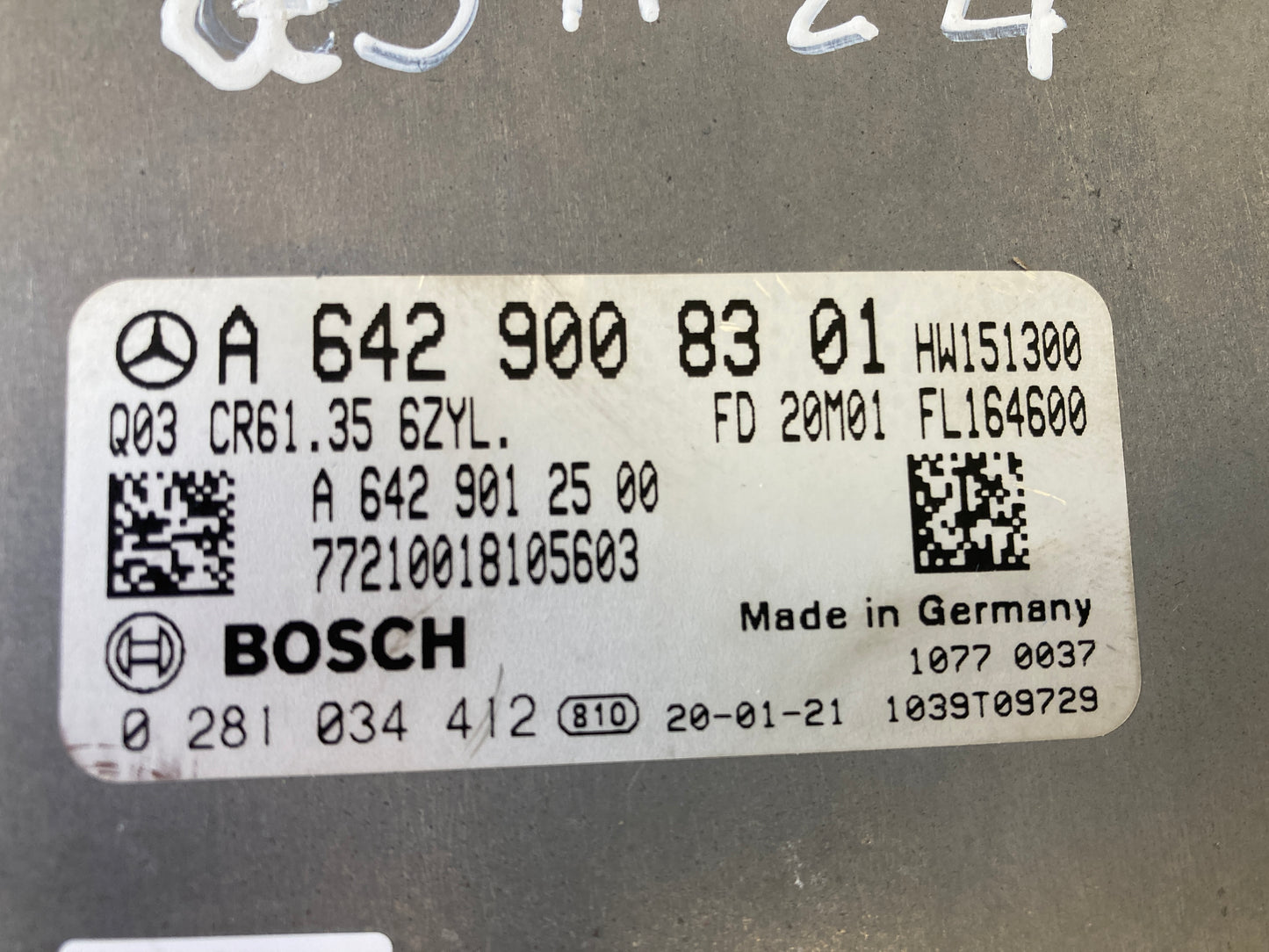 ECU de motor Bosch Plug & Play, Mercedes GLE 3.0D, 0281031184, 0 281 031 184, A6429004701, A 642 900 47 01, A6429012100, A 642 901 21 00, CR61