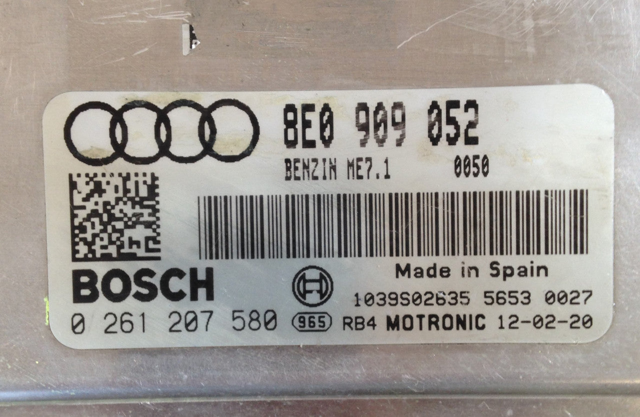 Audi A4 2.4 , 0261207580, 0 261 207 580, 8E0909552 , 8E0 909 552 , ME7.1