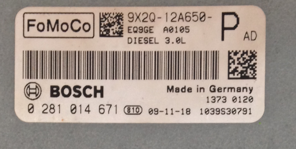 Jaguar XF 3.0 D, 0281014671, 0 281 014 671, 9X2Q-12A650-PAD