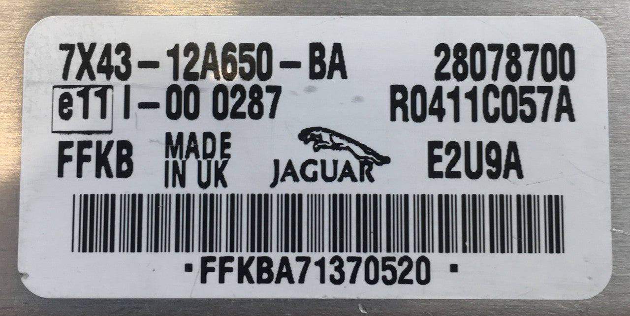 Jaguar X Type 2.2D, 7X43-12A650-BA, 28078700, R0411C057A, E2U9A, FFKB