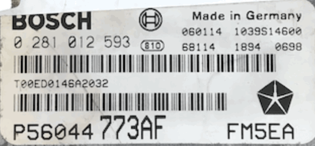 Jeep Liberty 2.8L, 0281012593, 0 281 012 593, P56044773AF, P56044 773AF
