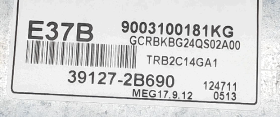 E37B, 9003100181KG, GCRBKBG24QS02A00,TRB2C14GA1, 391272B690, 39127-2B690, MEG17.9.12