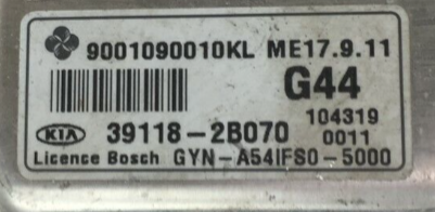 Kia, 9001090010KL, 391182B070, 39118-2B070, G44, ME17.9.11