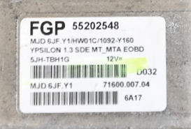 Lancia Ypsilon 1.3, MJD6JFY1 , MJD 6JF.Y1, 55202548, 7160000704, 71600.007.04