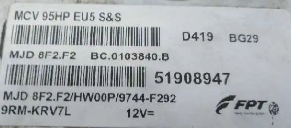 MJD8F2F2, MJD 8F2.F2, BC0103840B, BC.0103840.B, 51908947, HW00P
