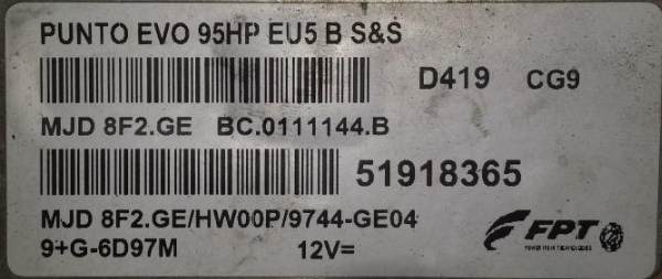 MJD8F2GE, MJD 8F2.GE, BC0111144B, BC.0111144.B, 51918365, HW00P