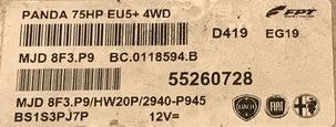 MJD8F3P9, MJD 8F3.P9, BC0118594B, BC.0118594.B, 55260728, HW20P