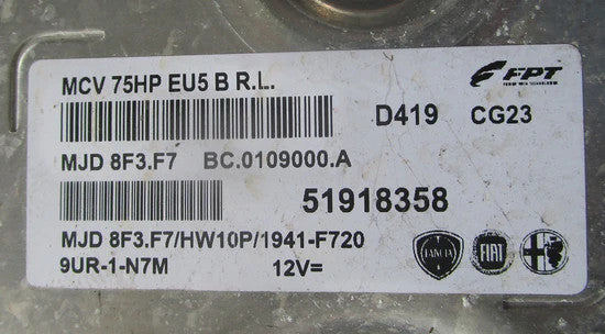 MJD8F3F7, MJD 8F3.F7, 51918358, BC0109000A, BC.0109000.A, HW10P