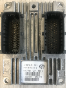 Magneti Marelli Engine ECU, Fiat 500, IAW 5SF9.MS, HW405, BC.0097068.I, 51957016