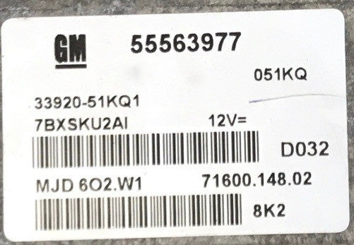 Magneti Marelli Engine ECU, MJD 6O2.W1, 55563977, 71600.148.02