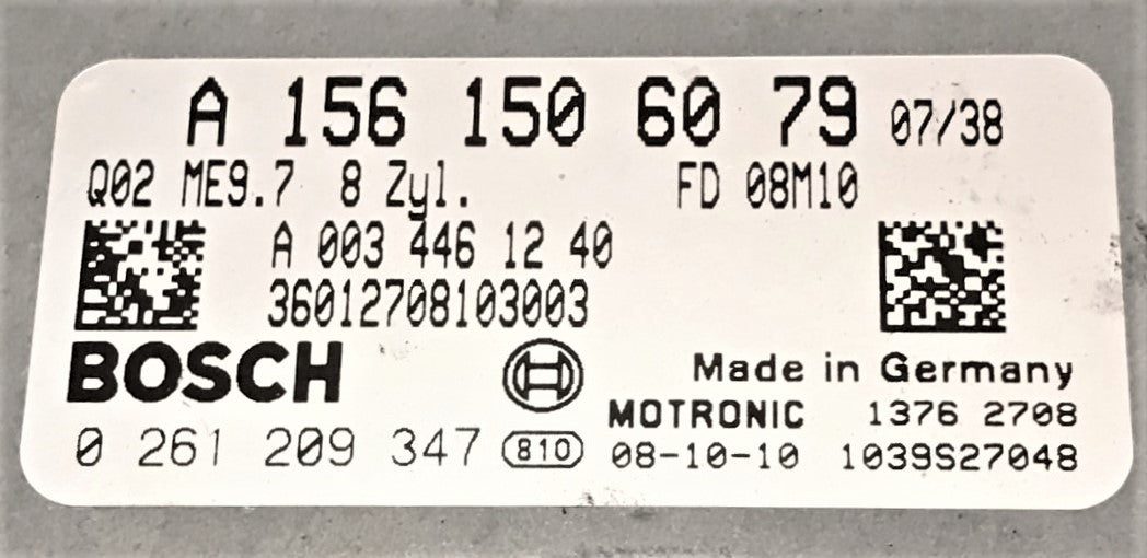 Mercedes-Benz, 0261209347, 0 261 209 347, A1561506079, A 156 150 60 79, A0034461240, A 003 446 12 40, ME97, ME9.7