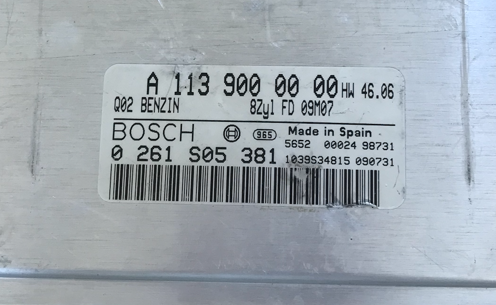 Mercedes-Benz, 0261S05381, 0 261 S05 381, A1139000000, A 113 900 00 00