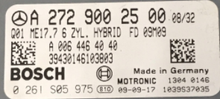 Mercedes-Benz, 0261S05975, 0 261 S05 975, A2729002500, A 272 900 25 00, A0064464040, A 006 446 40 40, 1039S37035