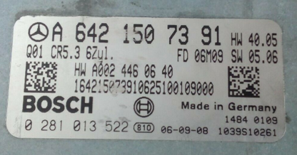 Mercedes-Benz, 0281013522, 0 281 013 522, A6421507391, A 642 150 73 91, CR5.3 