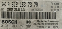 Bosch Engine ECU,  Mercedes-Benz CDI Sprinter, 0281011753, 0 281 011 753, A6121537379, A 612 153 73 79, CR2.36