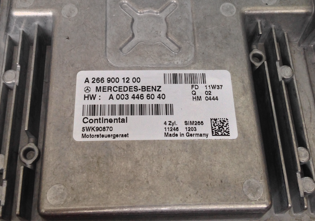 ECU de motor Continental Plug & Play, Mercedes-Benz, SIM266, A2669001200, A 266 900 12 00, HW: A0034466040, HW: A 003 446 60 40, 5WK90870 06