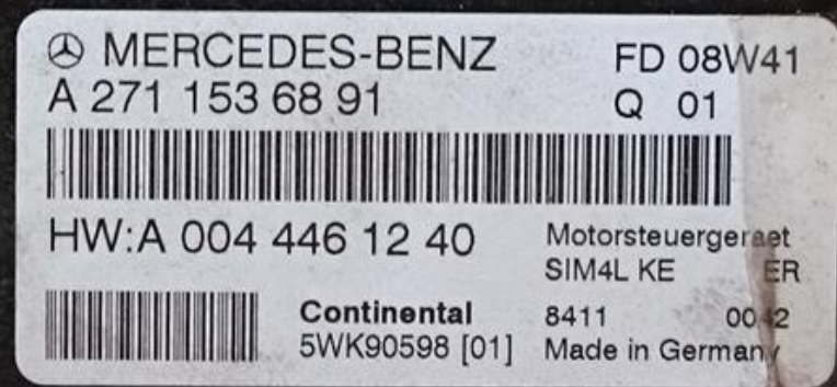 Mercedes-Benz Sprinter, A2711536891, A 271 153 68 91, 5WK90598, SIM4L KE