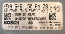Mercedes Engine ECU, 0281013812, 0 281 013 812, A6461506478, A 646 150 64 78, 1039S16077, CR4.20