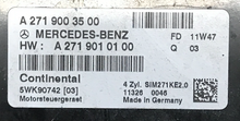 Mercedes Siemens Engine ECU, 5WK9074203, 5WK90742 03, A2719003500, A 271 900 35 00, A2719010100, A 271 901 01 00, SIM271KE2.0
