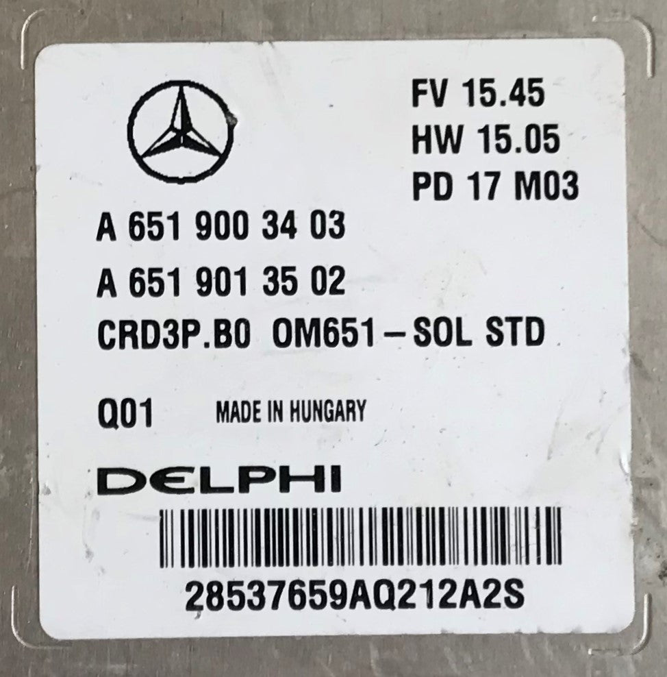 A6519003403, A 651 900 34 03, A6519013502, A 651 901 35 02, CRD3P.B0 OM651-SOL STD