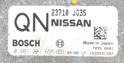 Nissan, 0261201655, 0 261 201 655, 23710JG35, 23710 JG35, QN, 1039S31397