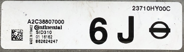 Nissan Juke 1.5DCI, SID310, A2C38807000, 23710HY00C, 6J