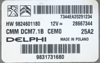 Peugeot - Citroen, HW9824601180, HW 9824601180, 28667344, 9831731680, DCM7.1B