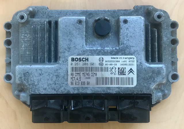 Peugeot 206 1.6, 0261208901, 0 261 208 901, 9661383980, 96 613 839 80, 1039S12221, ME7.4.5