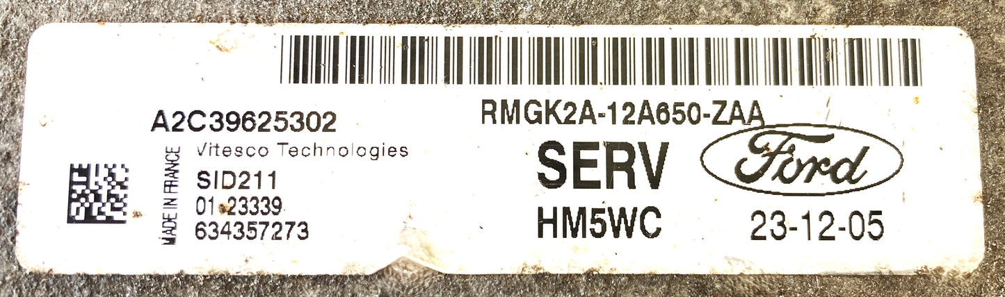Plug & Play Continental Engine ECU, Ford Transit 2.0TDCi, A2C39625302, RMGK2A-12A650-ZAA, RMGK2A12A650ZAA, SERV, SID211