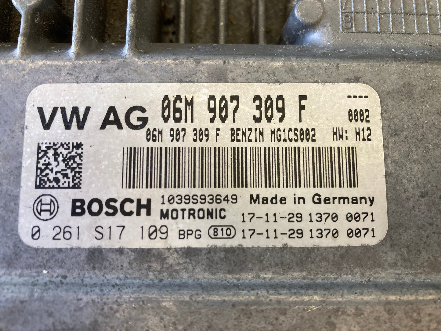 Plug & Play Bosch Engine ECU, VW -  0261S17109, 0 261 S17 109, 06M907309F, 06M 907 309 F, MG1CS002