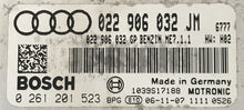 Audi A3 3.2, 0261201523, 0 261 201 523, 022906032JM, 022 906 032 JM, 022906032GP, 022 906 032 GP, ME7.1.1