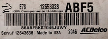 Plug & Play ACDelco Engine ECU, 12653328, ABF5, 12643636