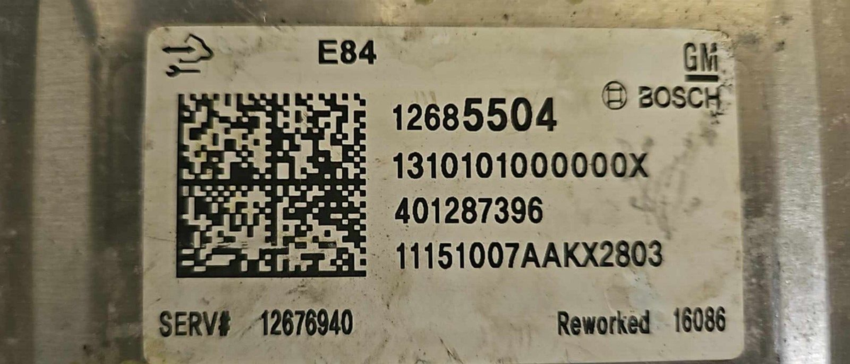 Plug & Play ACDelco Engine ECU, 12685504, 1310101000000X, 401287396, 12676940, E84