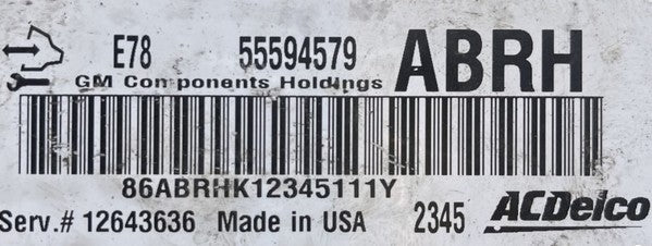 Plug & Play ACDelco Engine ECU, 55594579, 12643636, ABRH, E78