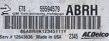Plug & Play ACDelco Engine ECU, 55594579, 12643636, ABRH, E78