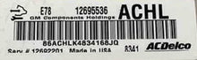 Plug & Play ACDelco Engine ECU, Vauxhall, Opel, 12695536, ACHL, 12692201, E78