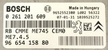 Plug & Play Bosch Engine ECU, 0 261 201 609, 0261201609, 9665415880, 96 654 158 80, ME7.4.5