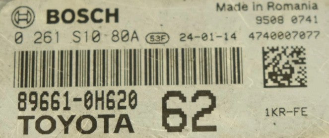 Plug & Play Bosch Engine ECU, 0261S1080A, 0 261 S10 80A, 89661-0H620, 896610H620