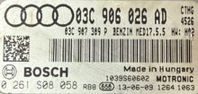 Plug & Play Bosch Engine ECU, Audi A1 1.4, 0261S08058, 0 261 S08 058, 03C906026AD, 03C 906 026 AD, MED17.5.5