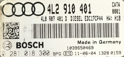 Plug & Play Bosch Engine ECU, Audi, 0281018300, 0 281 018 300, 4L2910401, 4L2 910 401, 4L2910401D, 4L2 910 401 D