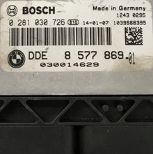 Plug & Play Bosch Engine ECU, BMW, 0281030726, 0 281 030 726, DDE8577869, DDE 8 577 869