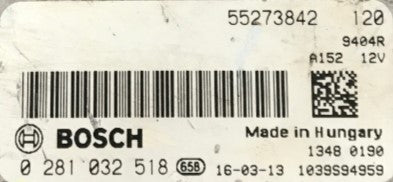 Plug & Play Bosch Engine ECU, Fiat, 0281032518, 0 281 032 518, 55269378