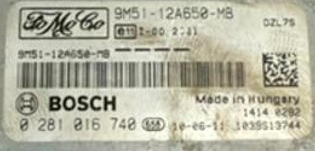 Plug & Play Bosch Engine ECU, Ford, 0281016740, 0 281 016 740, 9M51-12A650-MB, 9M5112A650MB, EDC 16C34-5.110