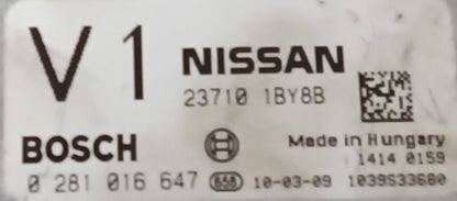 ECU de motor Bosch Plug & Play, Nissan, 0281016647, 0 281 016 647, 23710 1BY8B
