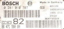 Plug & Play Bosch Engine ECU, Peugeot 206 1.4TDi, 0281010707, 0 281 010 707, 9647158080, 96 471 580 80, EDC16C3 82