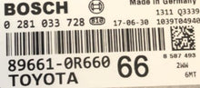 Plug & Play Bosch Engine ECU, Toyota RAV4 2.0 D-4D, 0281033728, 0 281 033 728, 89661-0R660, 896610R660